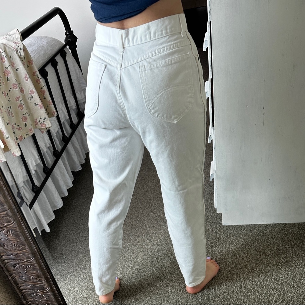 Vintage Chic Jeans. White denim. Made in the USA.